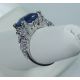 Natural Sapphire and White Gold ring