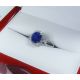 sapphire and 18kt White Gold