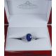 3.37 tcw Royal Blue sapphire engagement ring 