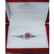 Pink sapphire engagement ring 
