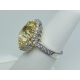 yellow sapphire Oval cut 13.72 ct ring 
