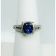 Blue Sapphire and Platinum ring 