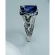 Platinum ring with blue Sapphire 