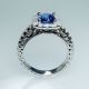 18 kt White Gold and blue sapphire 