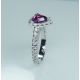 white gold and Pink Sapphire 