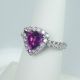 2.18 ct Pink Cushion Sapphire & Diamond Ring