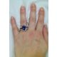 Natural Sapphire Ring-Certified 18 kt 4.87 ct Violet