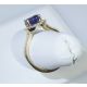 Yellow Gold and purple sapphire ring 
