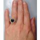 18ct gold blue sapphire and diamond ring