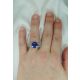 Blue Cushion Ceylon Sapphire-GIA Certified Platinum 5.73 tcw ring