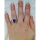 Vivid Royal Blue Emerald Sapphire- Platinum 6.29 tcw ring 