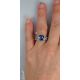 Blue Sapphire ring in finger for her 