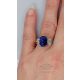vivid blue sapphire and diamond engagement ring