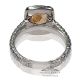 3.06 ct Untreated Peach Sapphire Platinum Ring, GIA - 3185