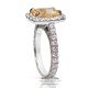 3.06 ct Untreated Peach Sapphire Platinum Ring, GIA - 3185