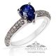 blue sapphire pear engagement rings