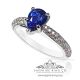 pear shaped blue sapphire ring