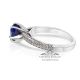 blue sapphire and diamond 14kt white gold ring for wedding