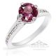 Untreated 1.75 ct  Pink Round Cut Natural Ceylon Sapphire Ring  