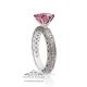 Untreated Pink Sapphire Ring in 14kt white gold 