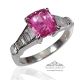 pink ceylon sapphire and diamond ring