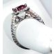 platinum pink sapphire ring