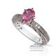 pink Sapphire and diamonds ring
