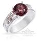 Rose Gold Sapphire Diamond Ring, 18kt GIA Certified 