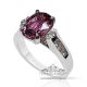 pink gemstone 18kt White gold for an engagement ring 