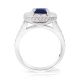 Natural Platinum Sapphire Diamond Ring, 2.05 ct  Ceylon Sapphire GIA Certified 