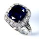 Royal blue sapphire ring