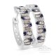 Platinum Sapphire Earrings, 2.47 tcw Natural Sapphires & Diamonds