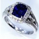 Platinum vivid blue sapphire 
