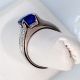 3.38 ct blue sapphire ring