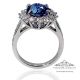 blue sapphire platinum ring 