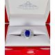 rich-blue-sapphire-3.15 Ct-Cushion-Cut -and-diamond-engagement-ring