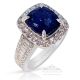 vivid blue ceylon sapphire engagement ring