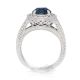 blue sapphire 3.28 and platinum ring 