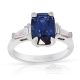 rich blue sapphire Platinum ring