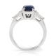 blue sapphire platinum engagement ring