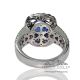 6.12 ct  Platinum blue sapphire ring