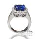 Royal Blue Sapphire 6.12 ct  and diamonds ring