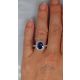 Platinum Blue Sapphire & Diamond ring
