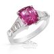 natural pink sapphire engagement ring