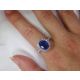 Sapphire oval in finger 