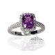 18kt White Gold with purple sapphire 