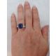 Natural Sapphire Ring, 7.20 ct Asscher Cut Madagascar GIA Certified 