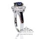 2.07 ct Untreated blue sapphire ring-Oval cut