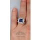 Rich Blue sapphire engagement ring 