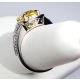 4.17ct yellow natural sapphire 18kt white gold ring